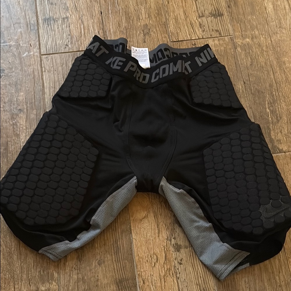 Nike Pro Combat Black and Gray Padded Compression Shorts Size XXL.